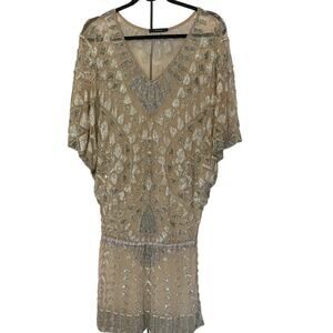 Vintage Letage Women's Jeweled Fully Beaded Mini Dress